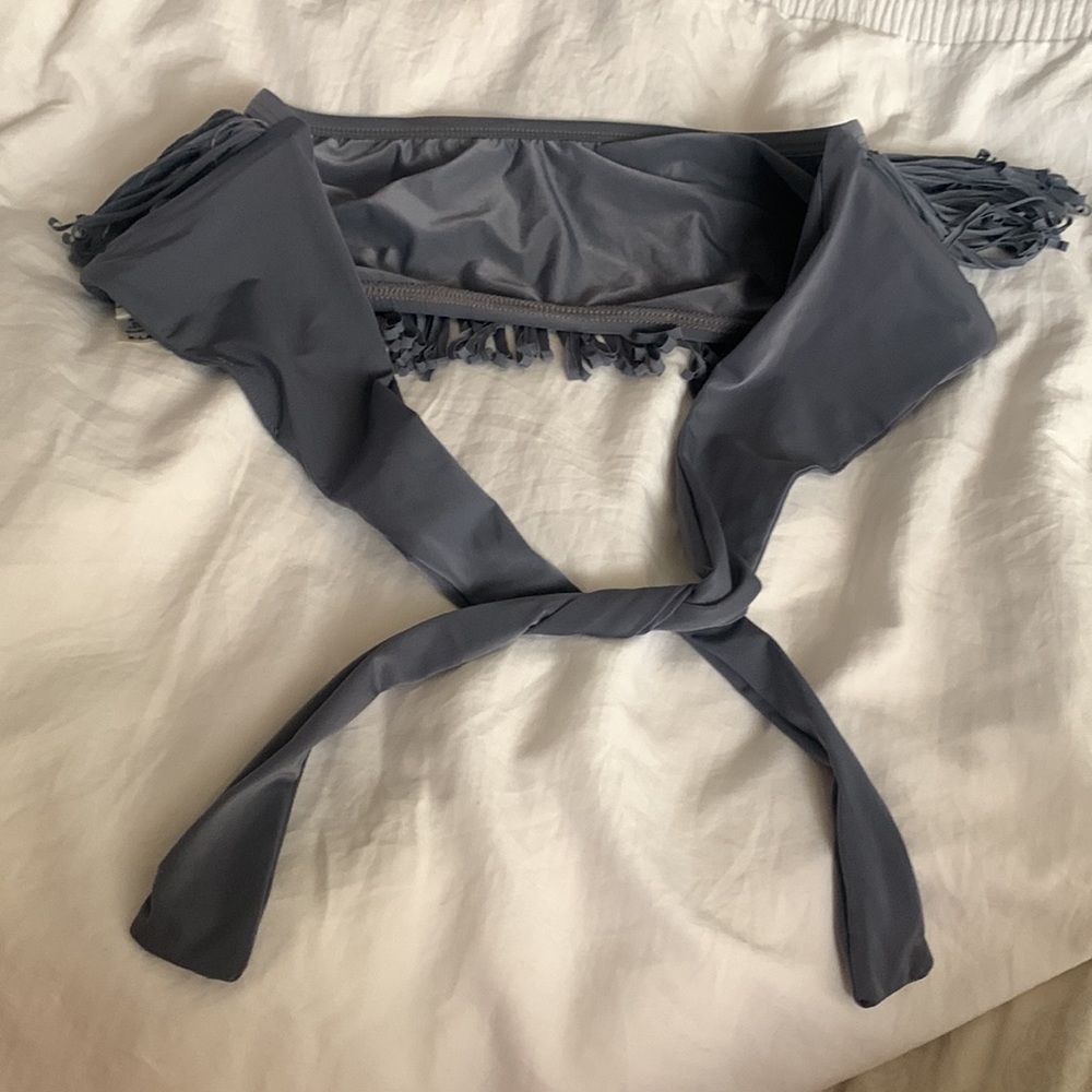 L*Space Gray Fringe Bikini Set - Picture 4 of 11